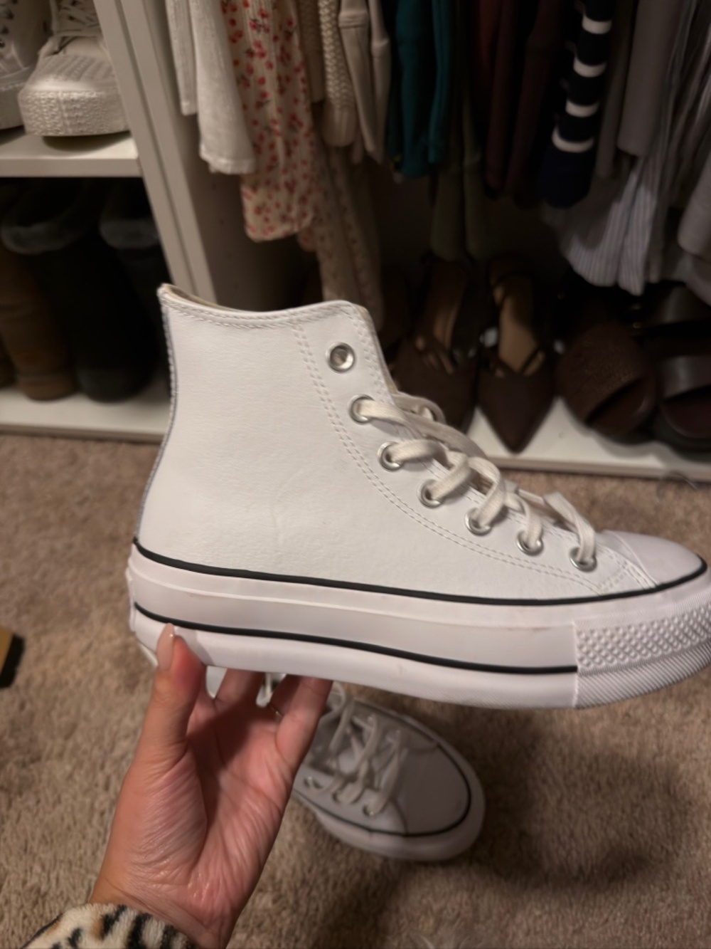 White Leather Converse
